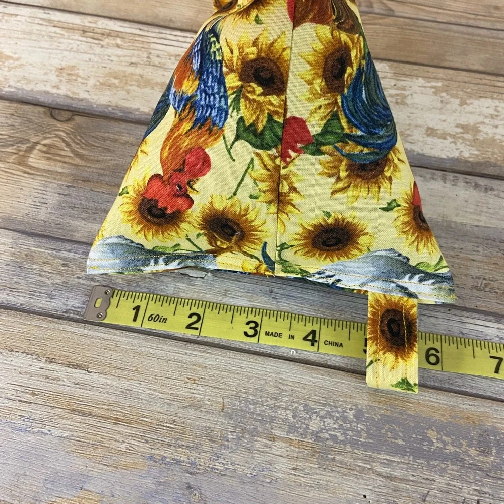 Phone Holder Pillow Stand Cellphone Chicken Rooster Sunflowers Pattern Handmade